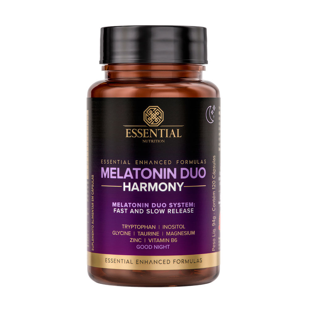Miniatura Melatonin Duo Harmony Essential Nutrition com 120 Cápsulas