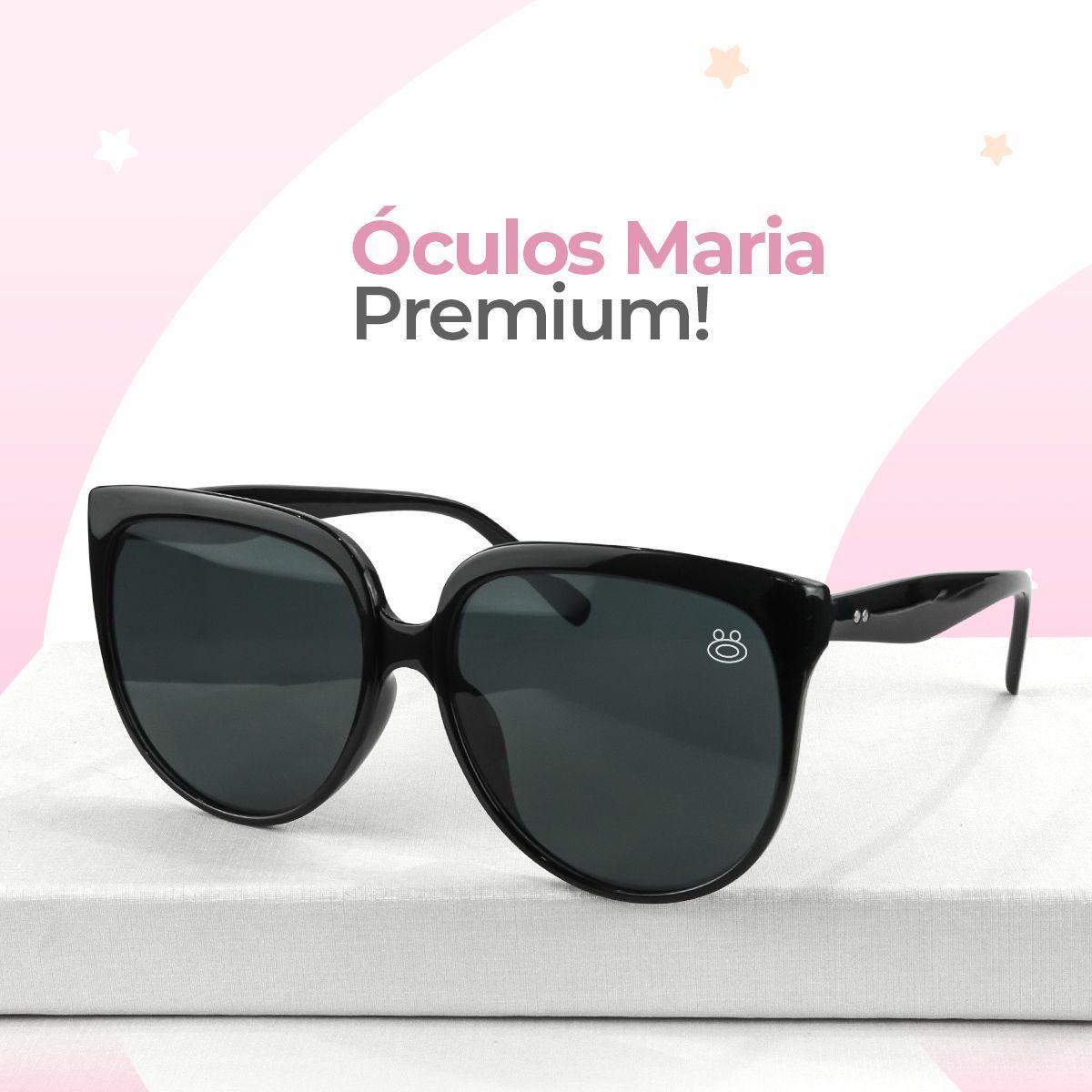 Miniatura Relogio Feminino Preto Aço Inox + Oculos Sol Proteção Uv
