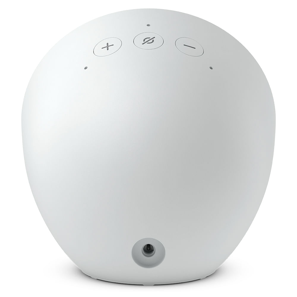 Miniatura Echo Spot (2024) com Alexa Despertador Inteligente com Som Vibrante e Alexa Branca - Amazon Bivolt