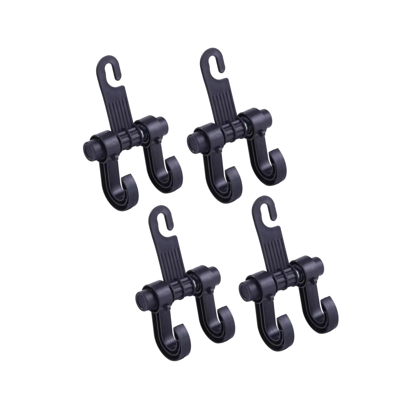 Miniatura Kit 4 Gancho Veicular Suporte Sacola Bolsa Compra Carro