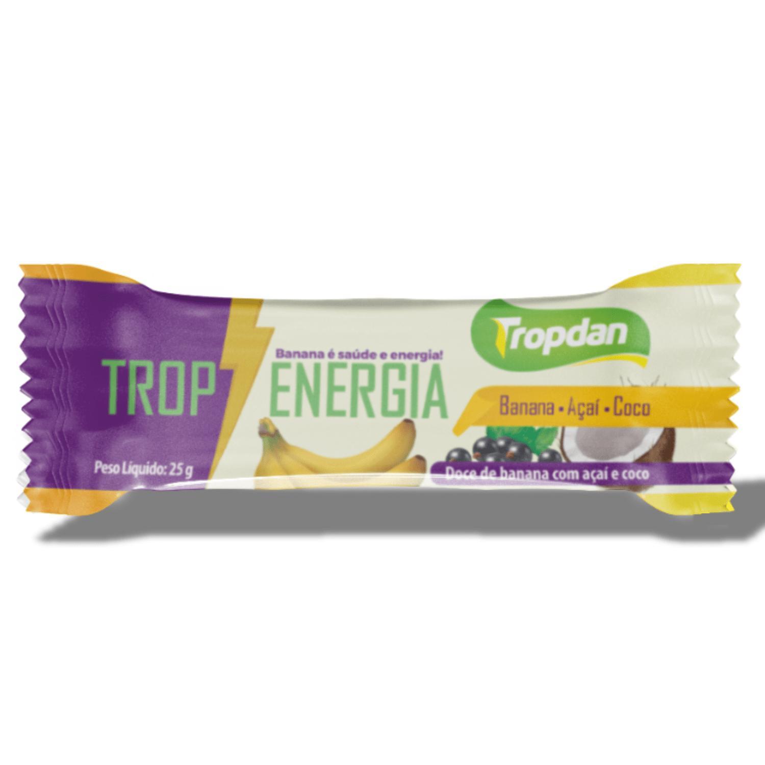 Miniatura Bananinha Com Açaí E Coco Tropdan 25G (Display 30Und)