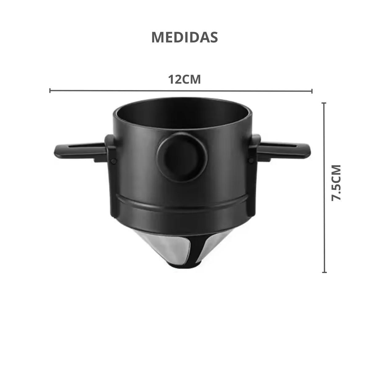 Miniatura Mini Cafeteira Portátil Coador Filtro Inox Reutilizável Café