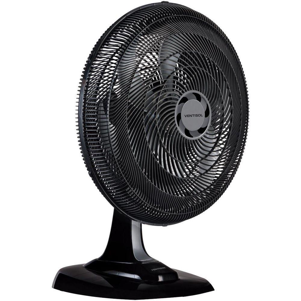 Miniatura Ventilador De Mesa 50cm Turbo 6 Pas Oscilante Premium Preto 220v