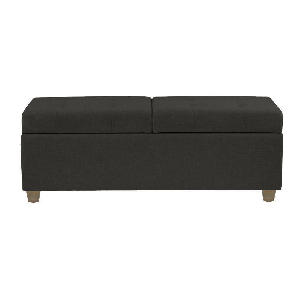 Miniatura Recamier Bau Madri 1,60m Corino Preto - Inova Decorações