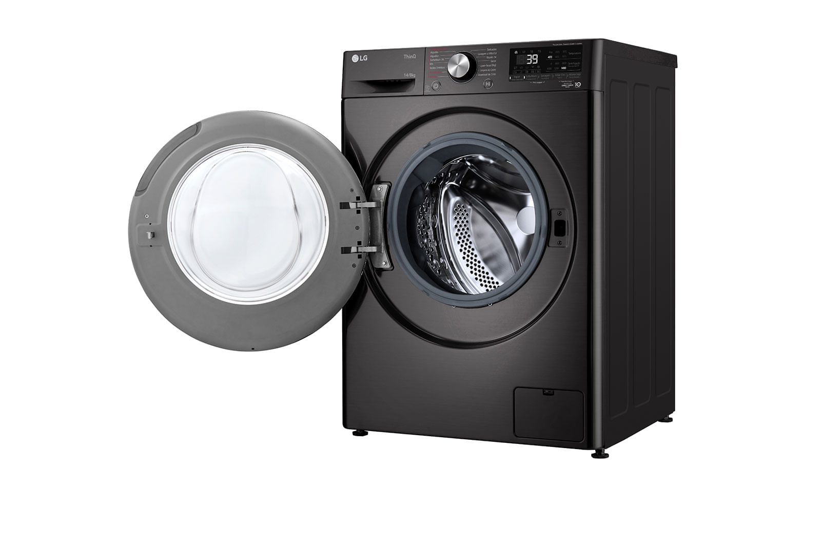 Lava e Seca LG Smart VC2 14kg Black Inox com Inteligência Artificial AIDD™ (CV9014BC2) - 110v