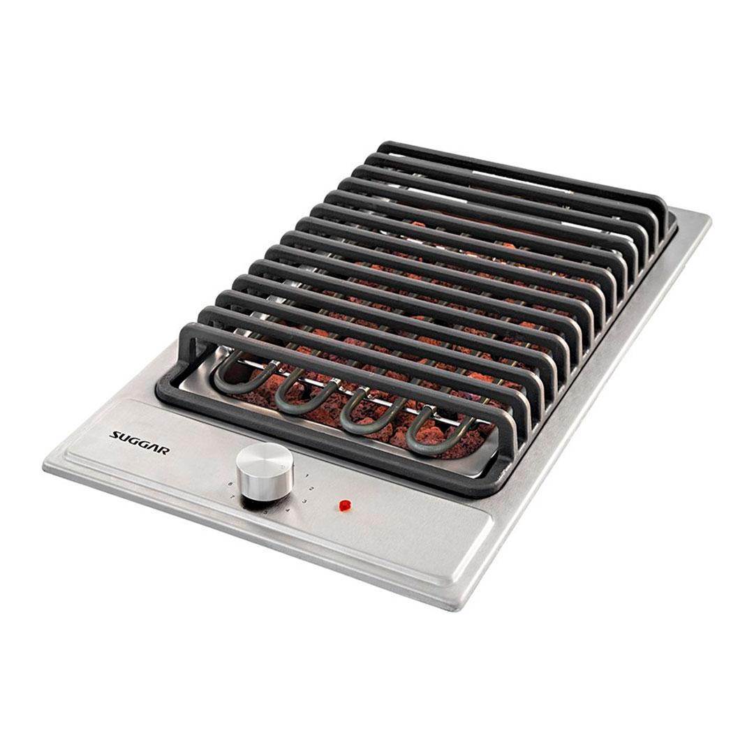 Miniatura Cooktop Eletrico Inox Barbecue Churrasqueira Com Grelha 220V