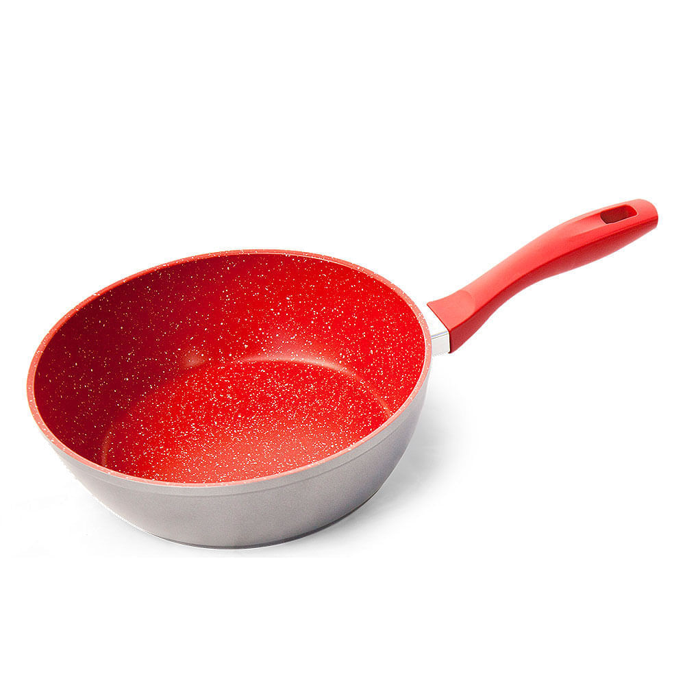 Miniatura Panelas Polishop com Tampa Ichef - Sauté - Day By Day 24Cm - Vermelha | Polishop