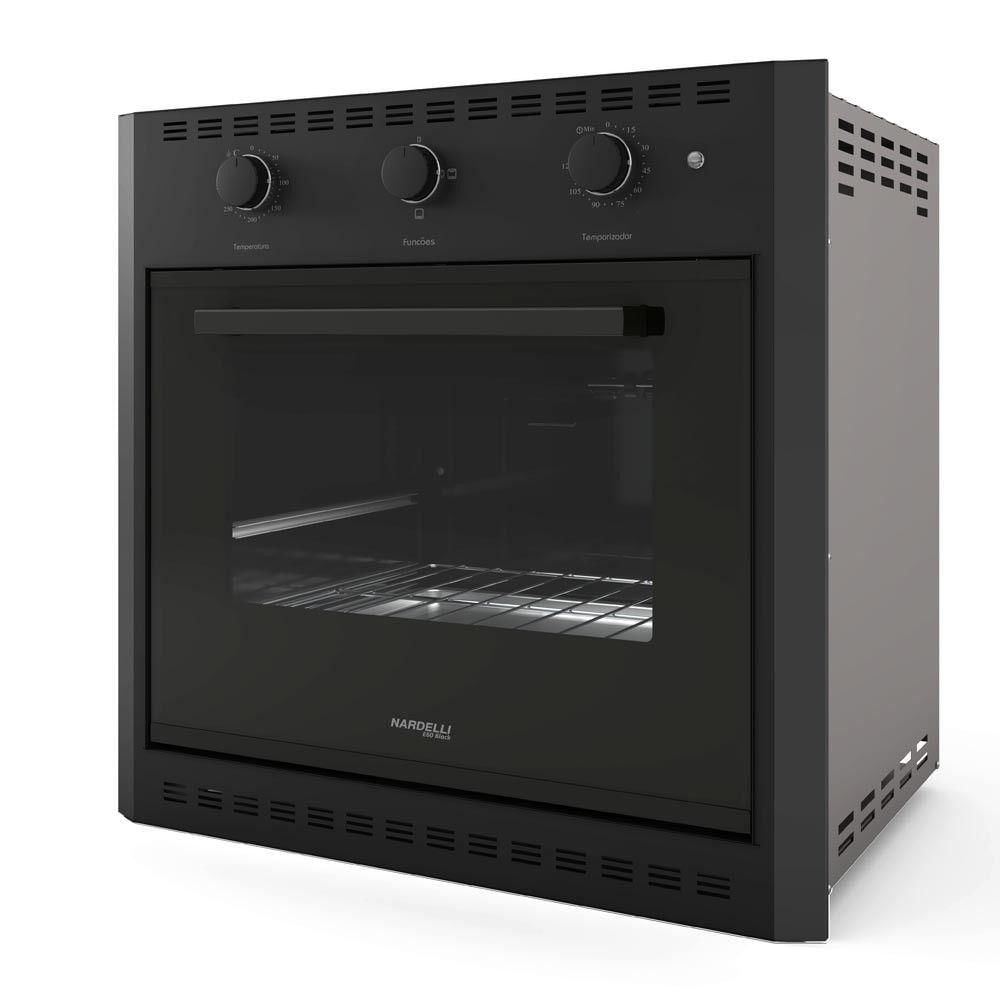 Miniatura Forno Elétrico De Embutir 60 Litros Nardelli Black E60 Preto 110V