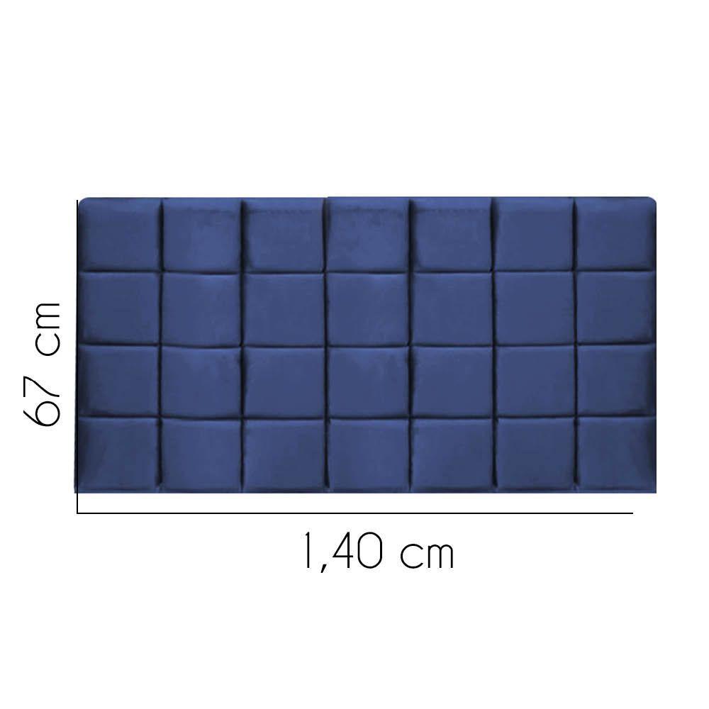 Miniatura Painel Para Cama Box Casal 1,40 Cm Clara - House Azul