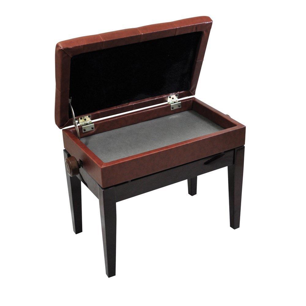 Banqueta Piano/Teclado Ajustável Couro Sintético Vermelho