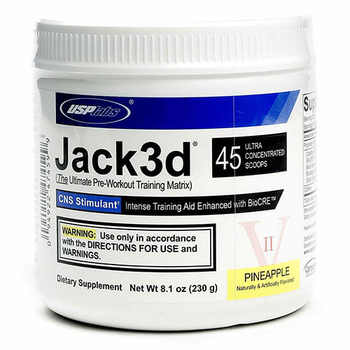 Miniatura Jack 3d USP Labs 230 Gramas 45 Doses Importado Pineapple