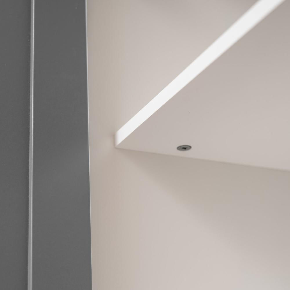 Armário Aéreo 2 Portas 80cm Arizona CabeCasa MadeiraMadeira Branco/Cinza Claro