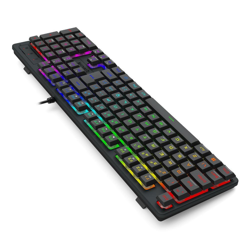 Teclado Membrana Gamer Redragon Netherbane Rgb K521 Preto