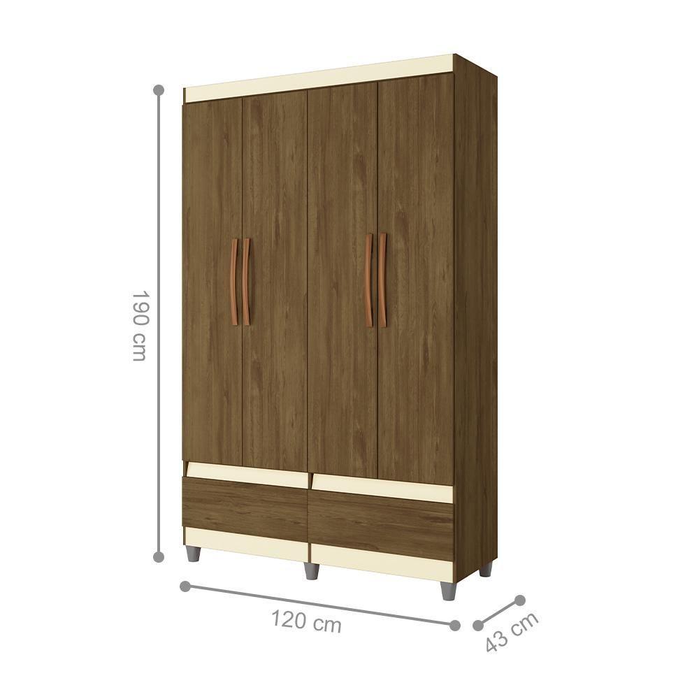 Miniatura Guarda-roupa Com 2 Gavetas Kawasaki Freijó