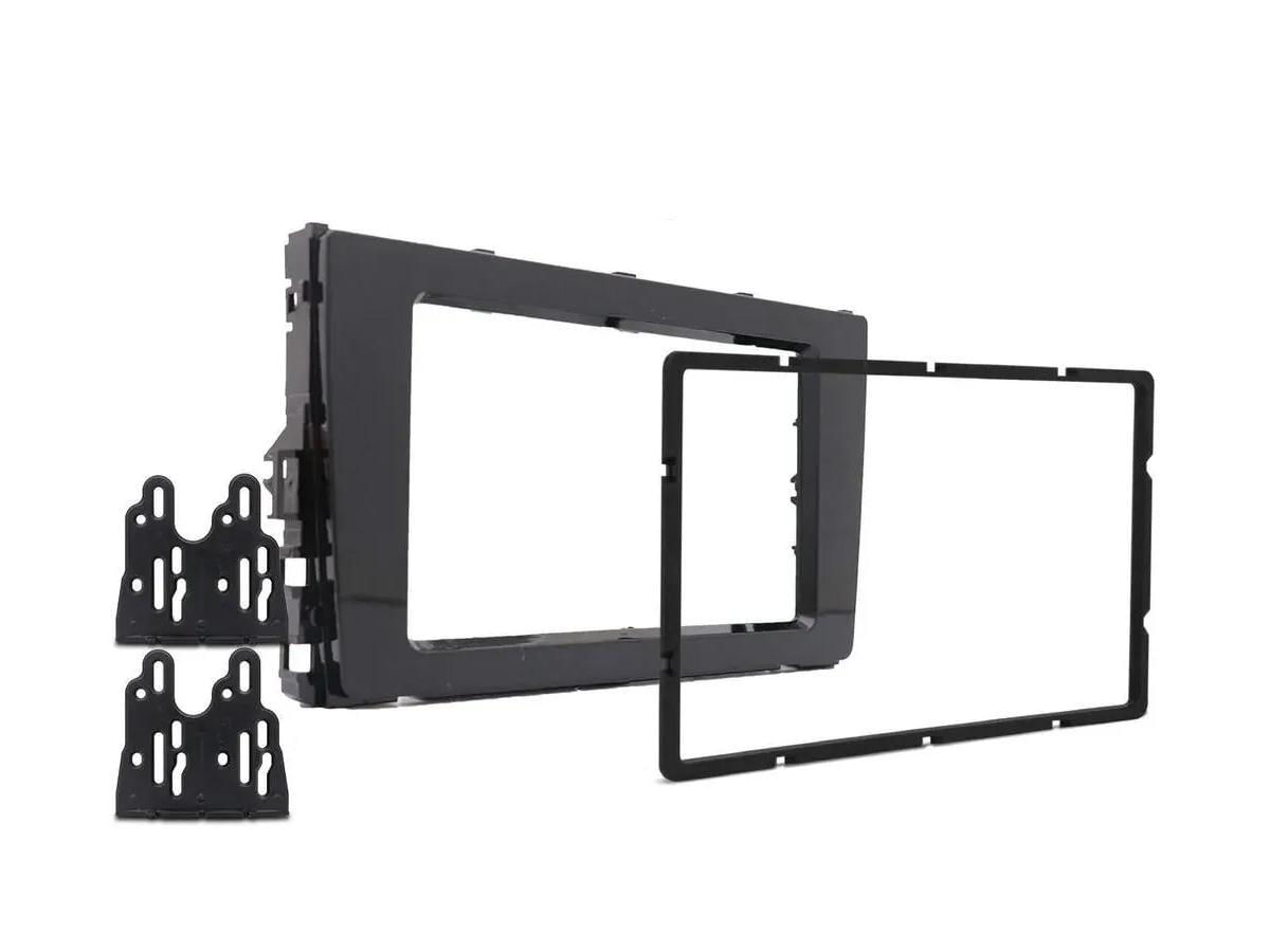 Miniatura Moldura Painel 2 Din Vw Novo Polo 2017 2018 2019 2020 Black piano - Moldura de painel - Polo - Ludovico