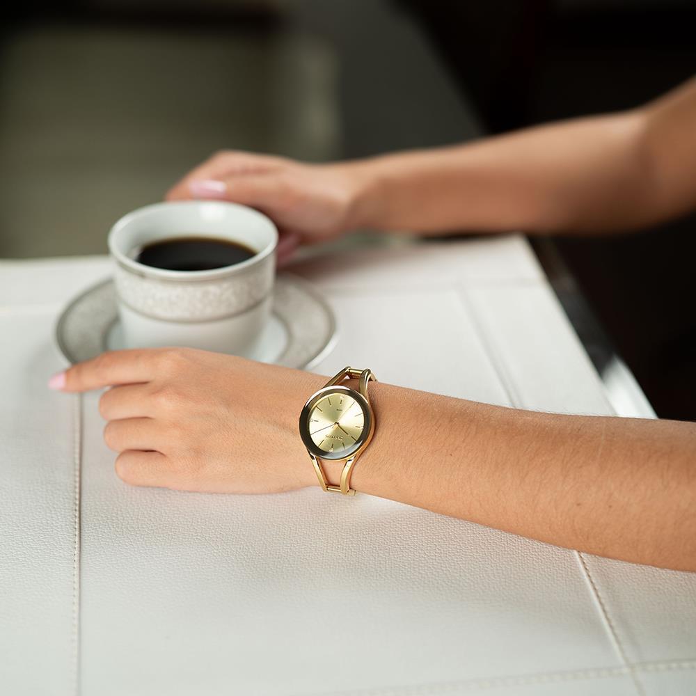 Miniatura Relógio Seculus Feminino Ref: 77150Lpsvds3 Bracelete Dourado