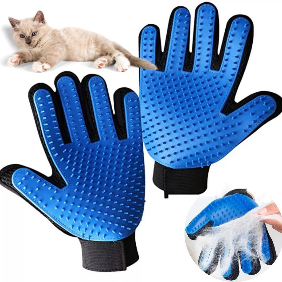 Miniatura Luva Escova Para Pets Remoção Pelos Conforto