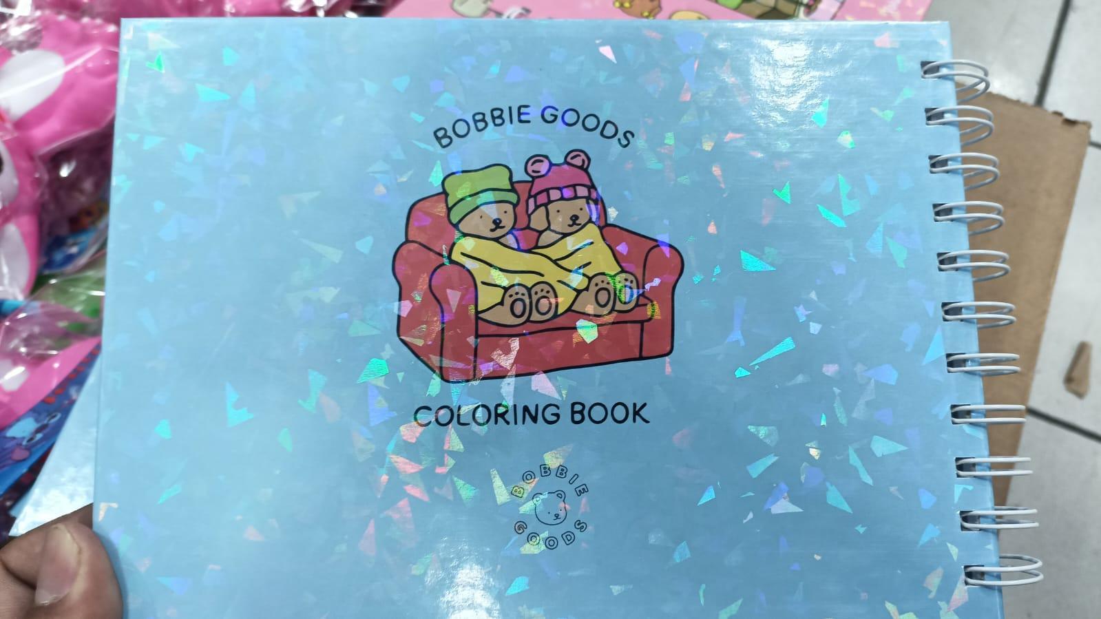 Miniatura Livro Azul Colorir Bobbie Goods 50 Folhas Capa Dura