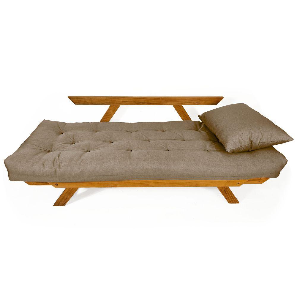 Miniatura Sofá Japão Futon Acquablock Madeira Cor Mel - Fendi