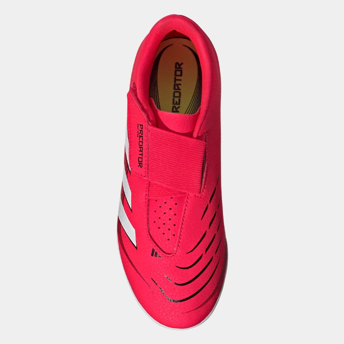 Miniatura Chuteira Society Infantil Adidas Predator Club Vermelho+Branco - 26
