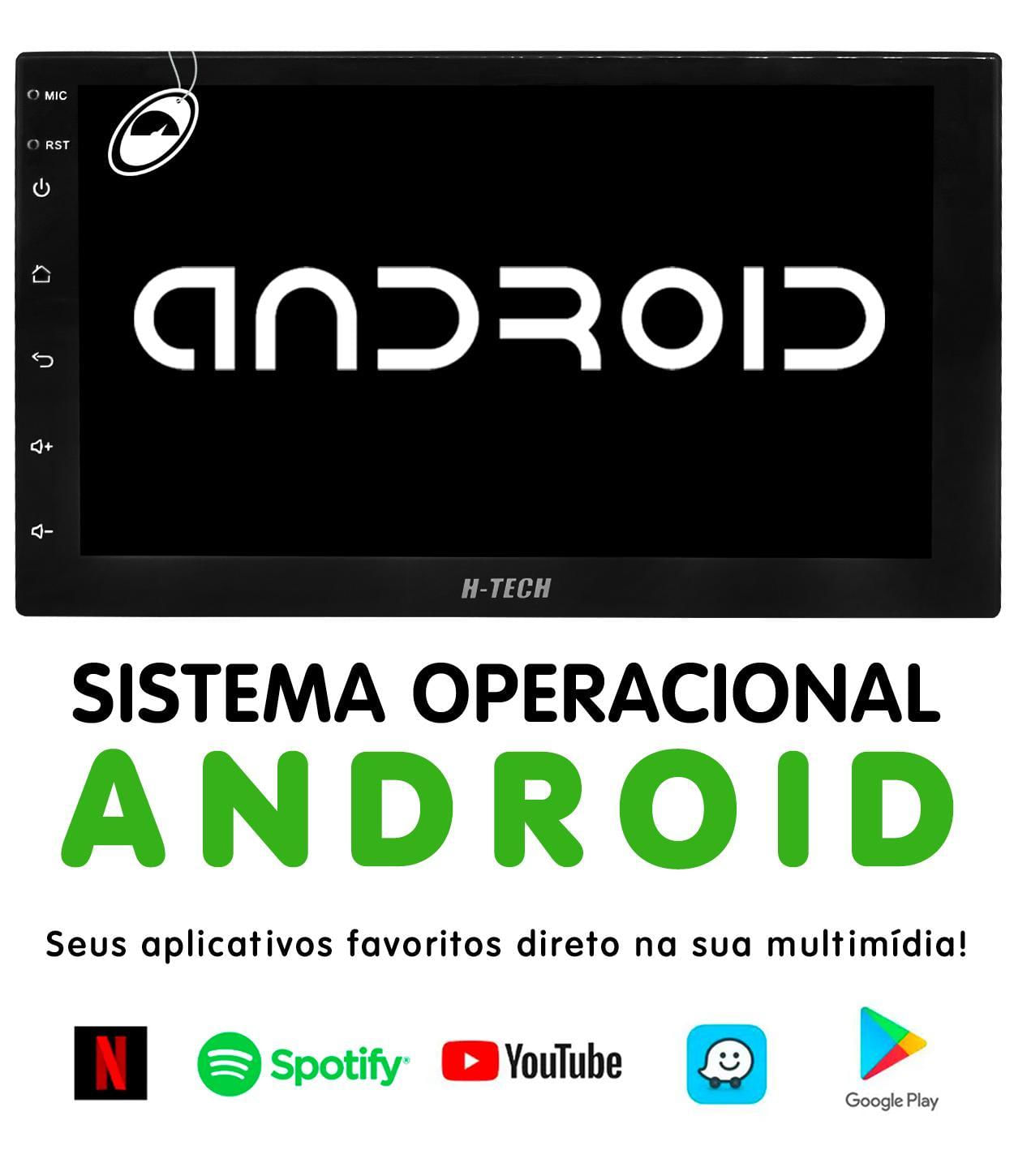 Miniatura Multimídia 7'' Polegadas H-Tech Ht-7225Ca Android 2Gb + 64Gb