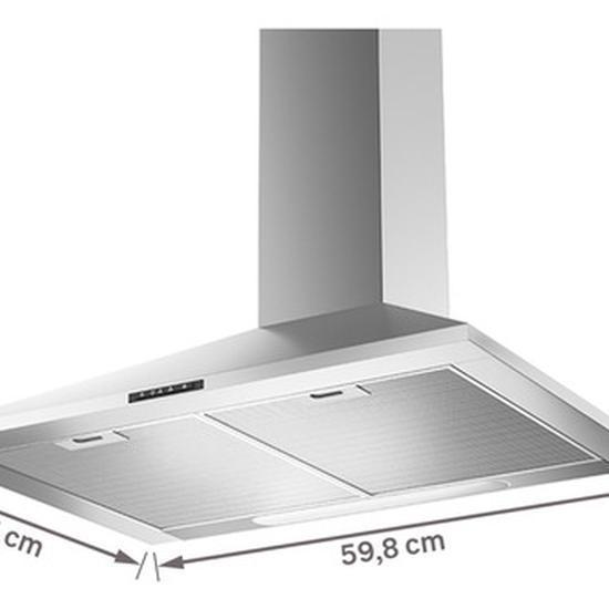 Miniatura Coifa De Parede 60Cm Piramidal Inox Double 127V - Brastemp