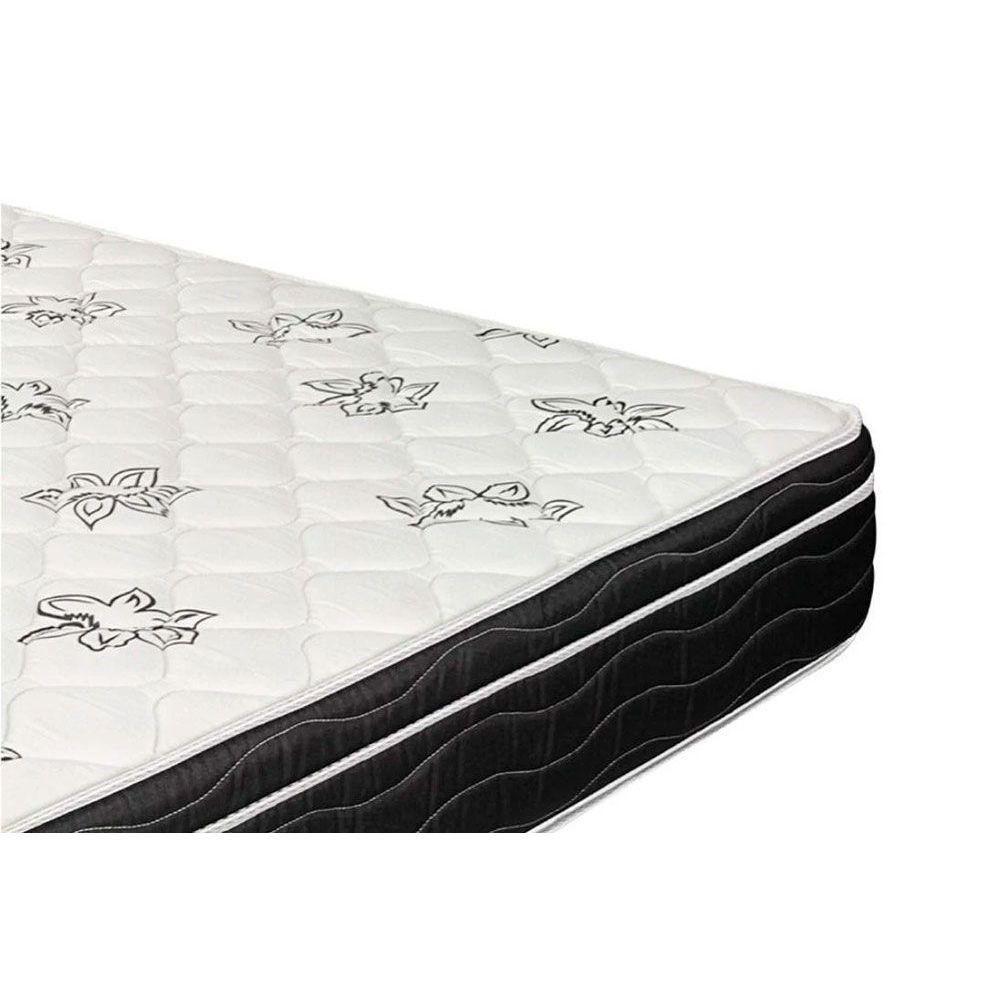 Miniatura Cama Box Viúva: Colchão Molas Ortobom Nanolastic Physical Spring + Base Crc Suede Marrom(128X188)