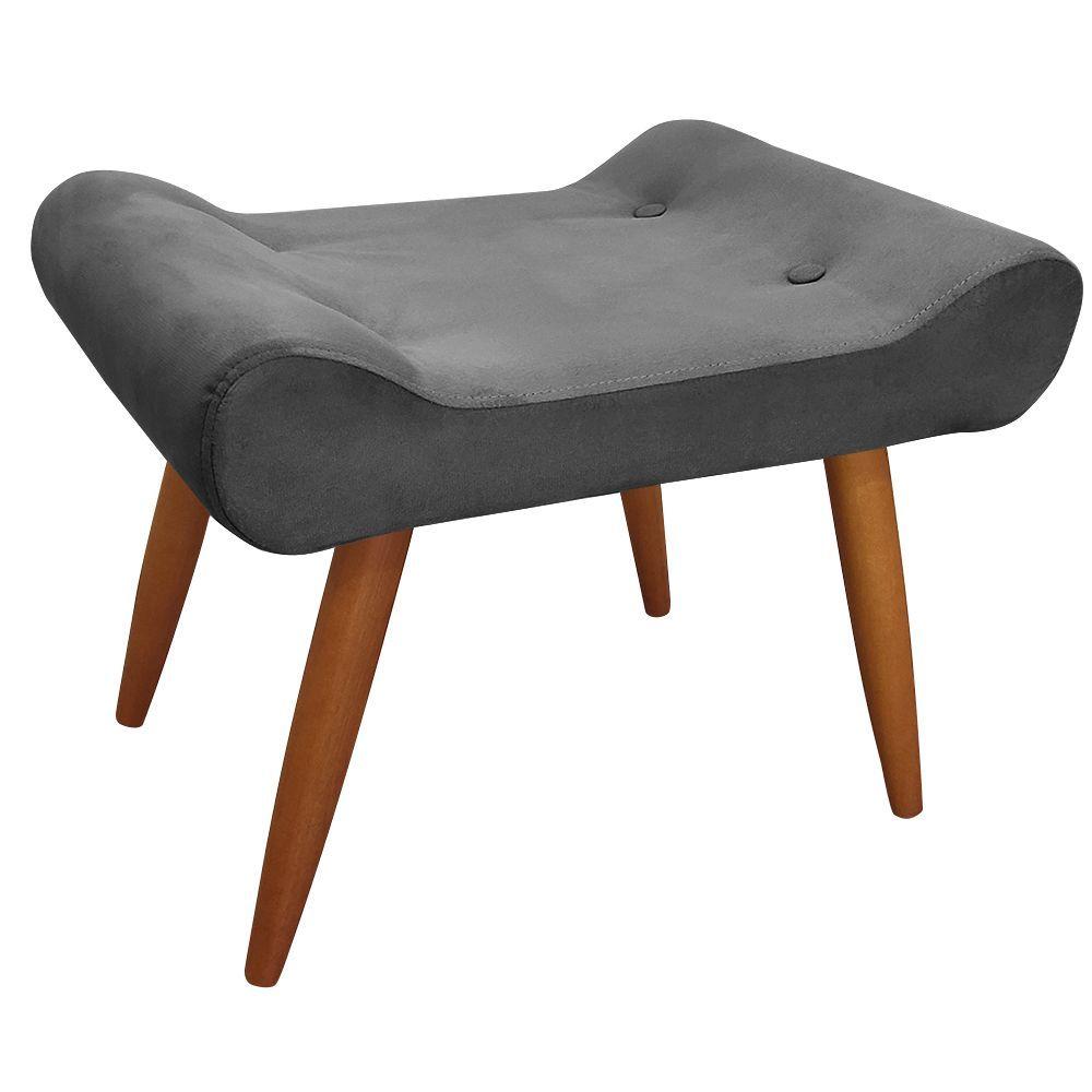 Miniatura Puff Deativo Lara Veludo Chumbo