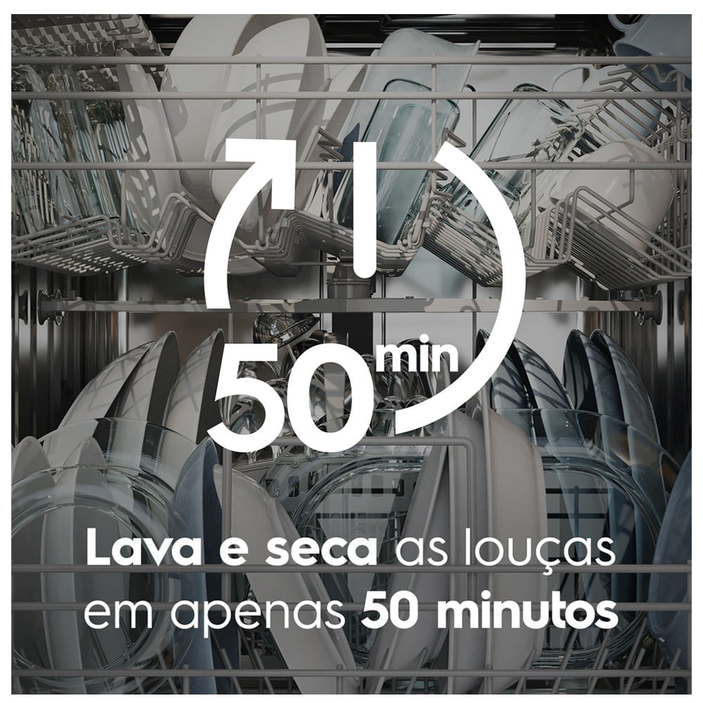 Lava-Louça Electrolux 8 Serviços Inox com Programa Lava e Seca 50' (LS08E) 220V