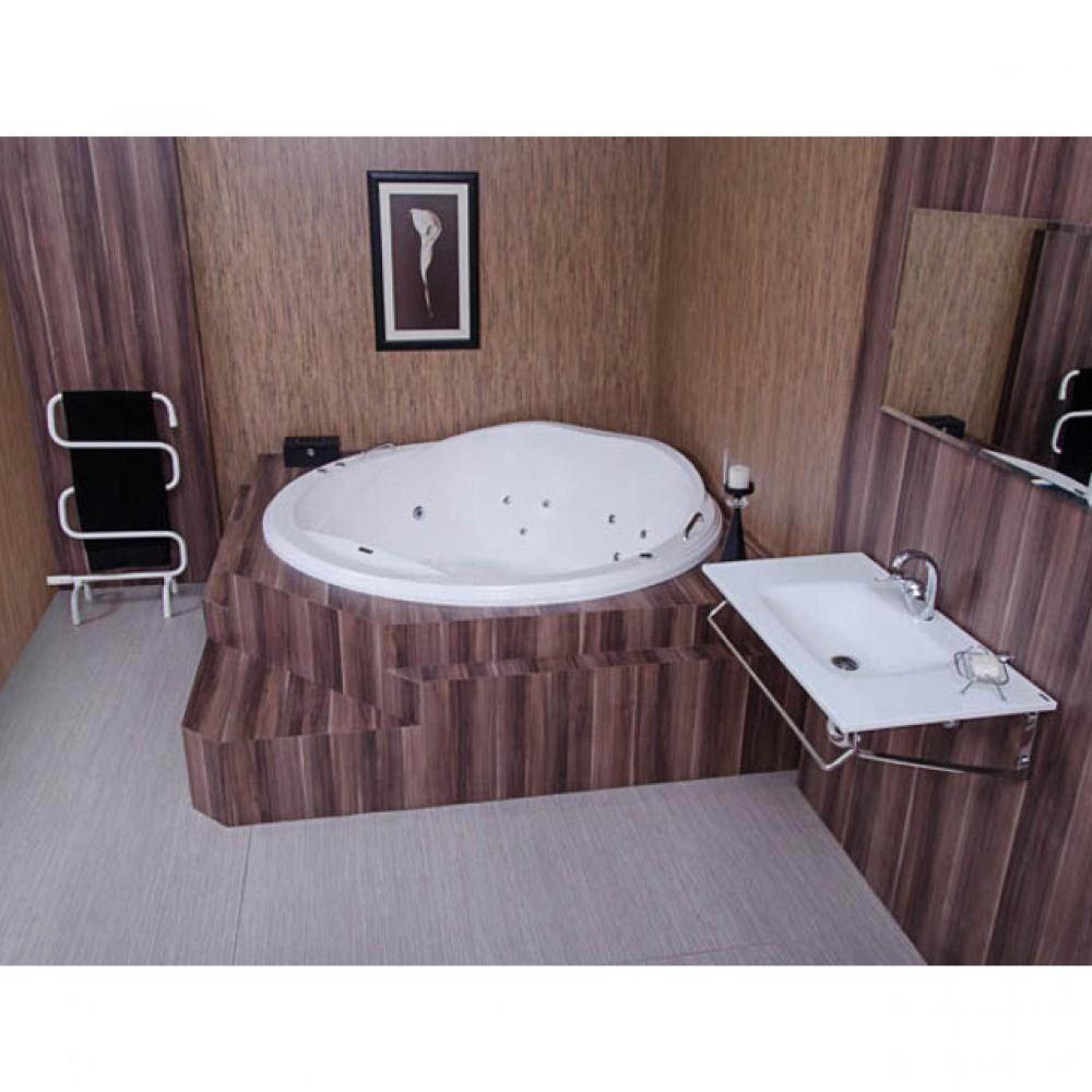 Miniatura Banheira Hidromassagem Astra Solenne Luxo 180cmx180cmx57cm - 04 Jatos Gel Coat P2 Sem Aquecedor 110V