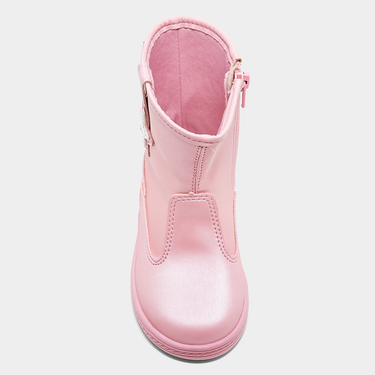 Miniatura Bota Infantil Cano Médio Molekinha Menina Rosa - 20