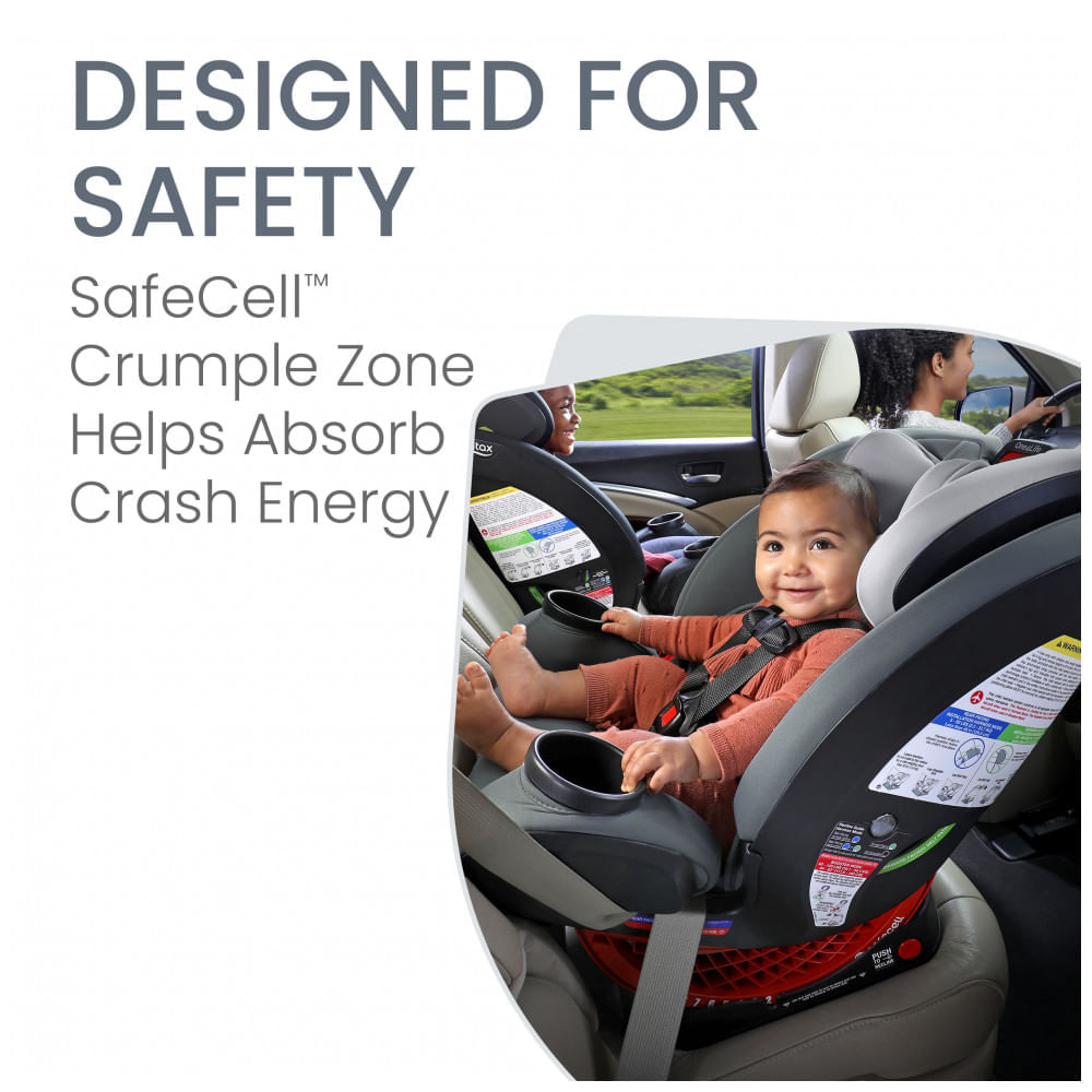 Miniatura Cadeira de Bebê para Carro Tudo em Um Britax One4Life, Cinza Claro Glacial