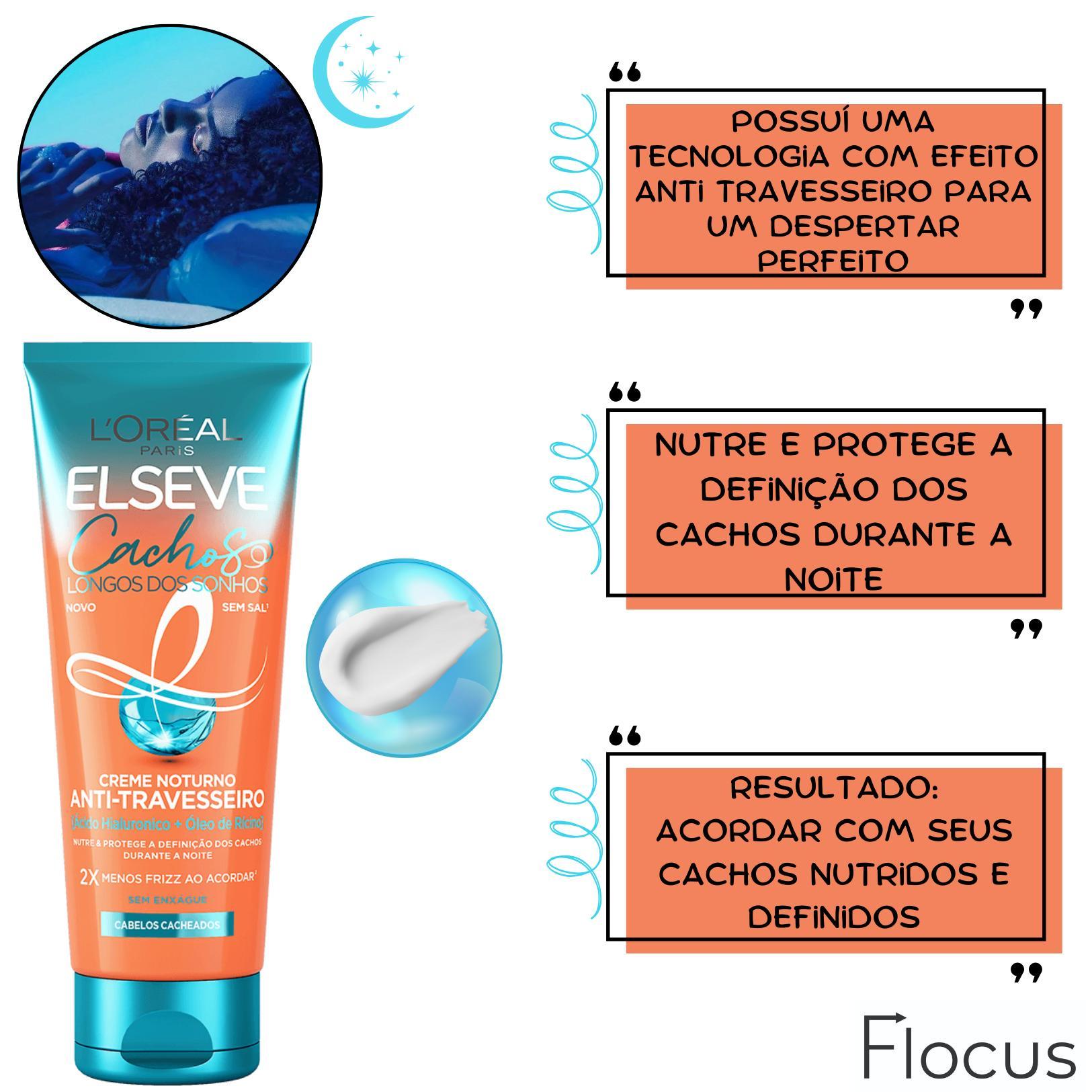 Miniatura Kit Elseve Cachos Longos Dos Sonhos Creme Anti-Travesseiro
