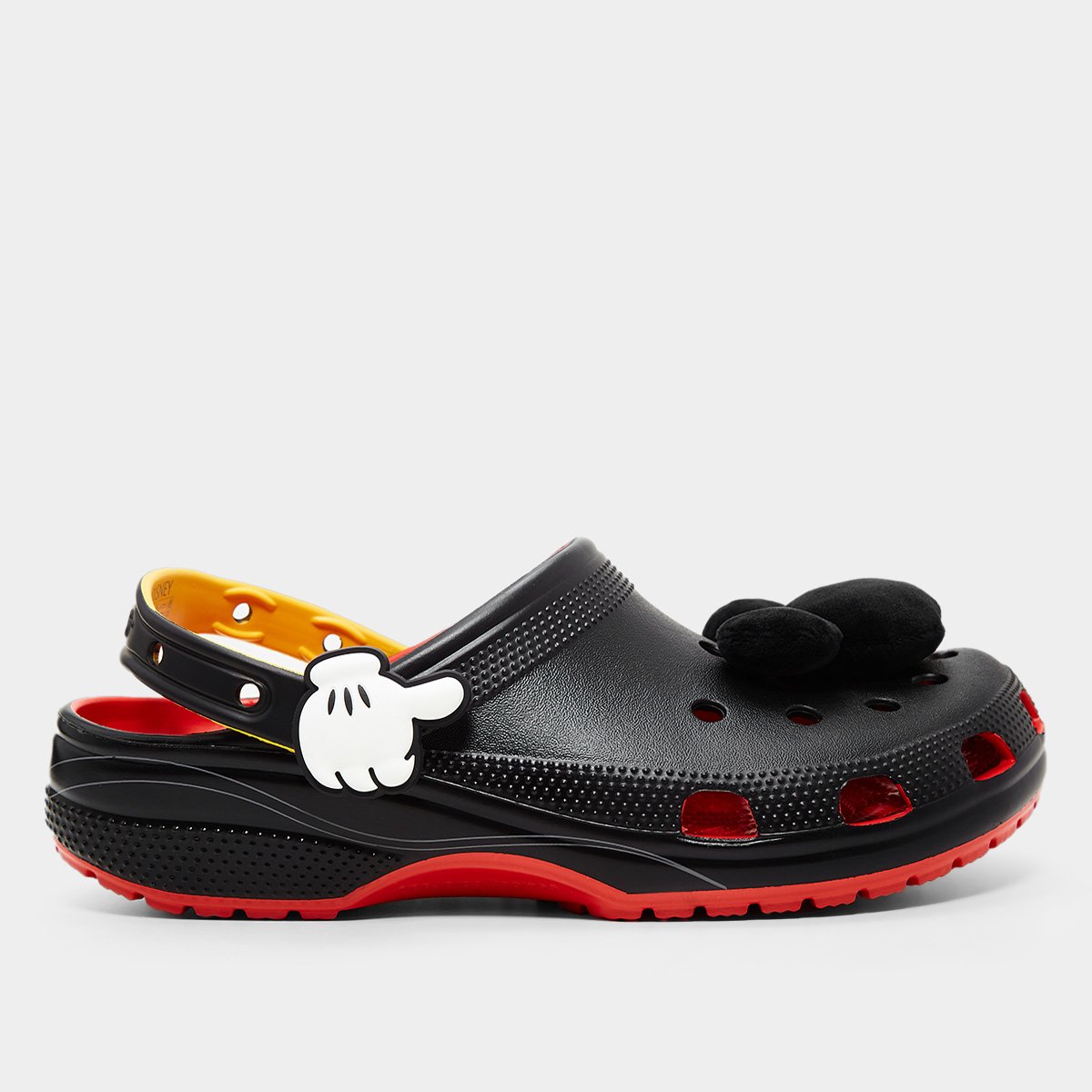 Miniatura Sandália Crocs Mickey I Am Classic Clog Vermelho - 35