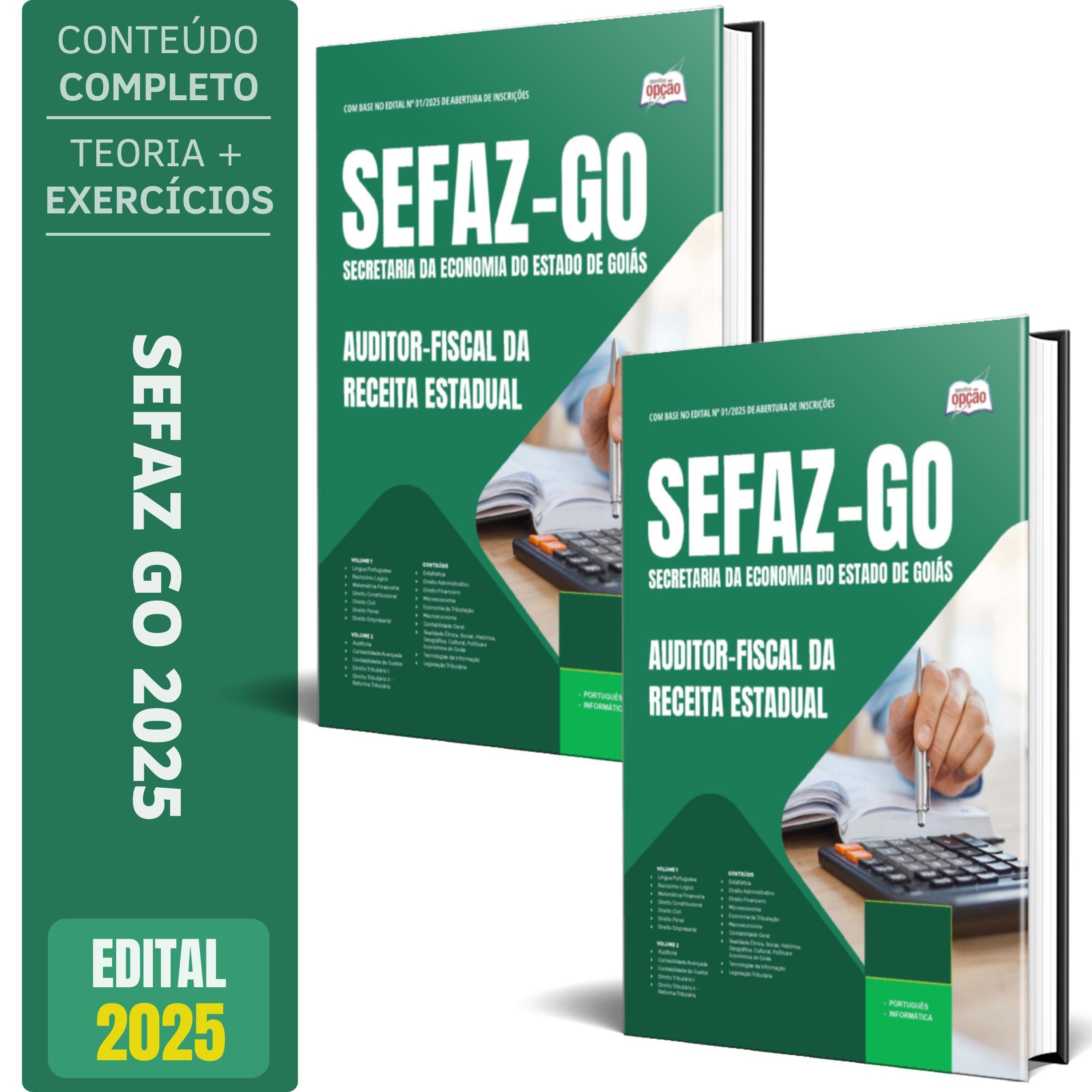 Miniatura Apostila Concurso Sefaz Go 2025 Auditor-Fiscal Da Receita
