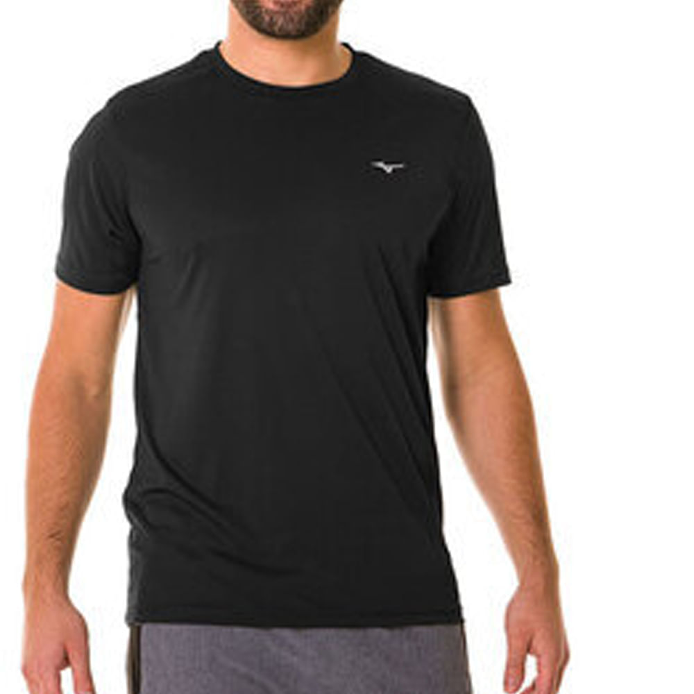 Miniatura Camiseta de Corrida Masculina Mizuno Run Spark Preto - EG