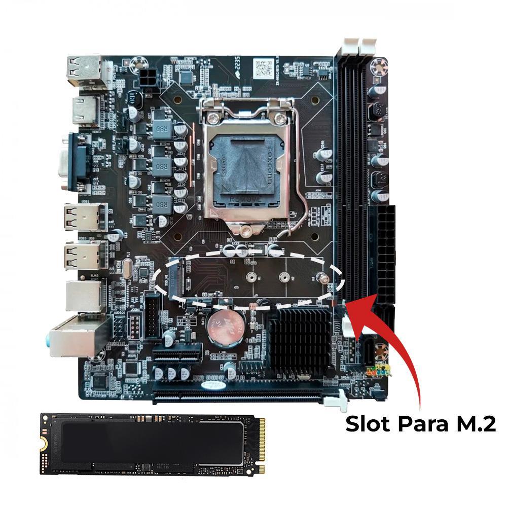 Miniatura Placa Mãe Goldentec Gt-H61 M.2 Para Intel 1155 Ddr3