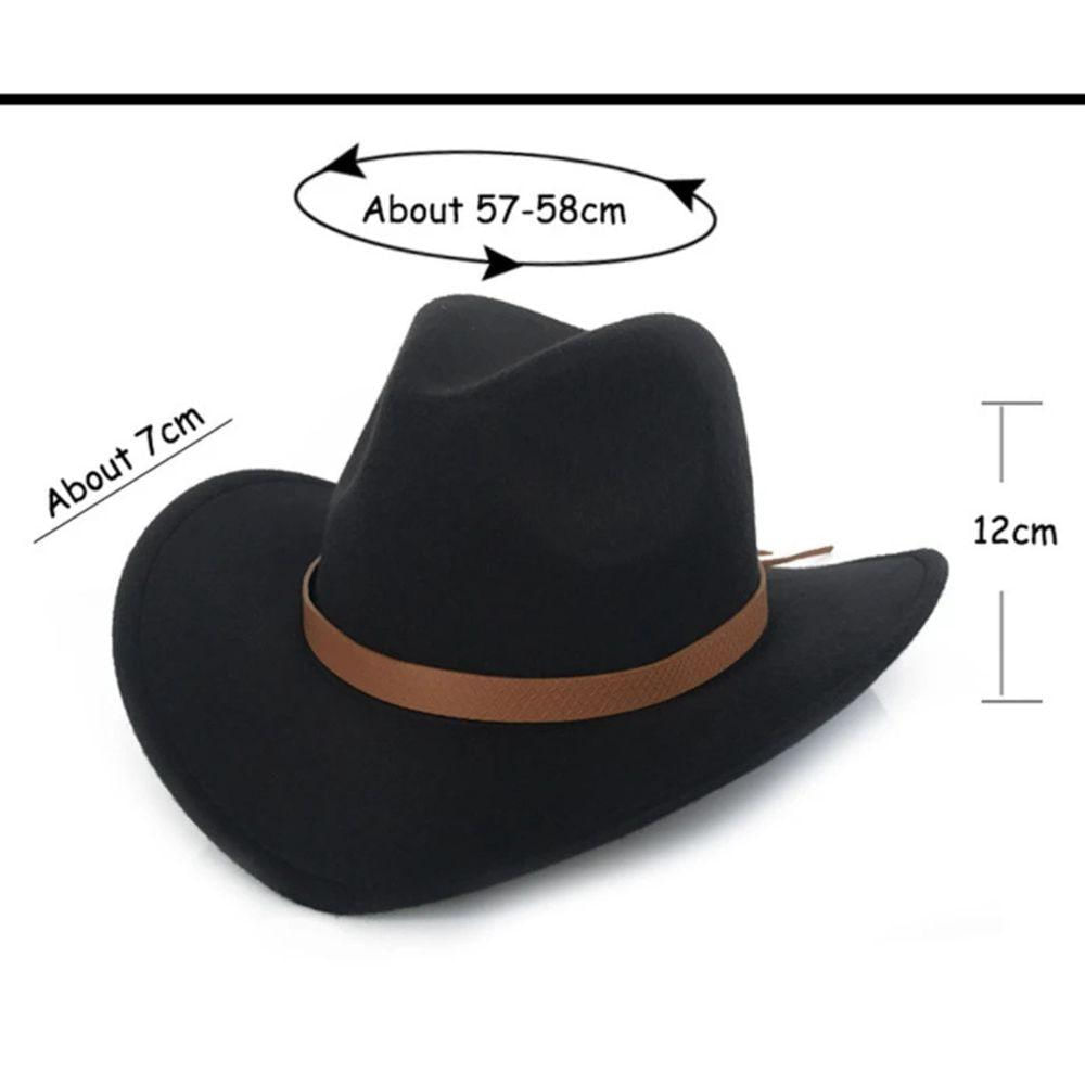 Miniatura Chapéu Fedora De Feltro Aba Média Maleável Cata Ovo Cowboy Rodeio Unissex Batateiro Preto