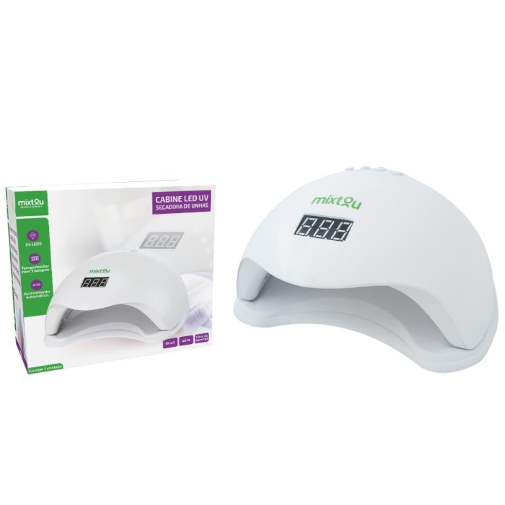 Miniatura Cabine Led/Uv Bivolt Unhas Profissional Seca Gel Cor Branco