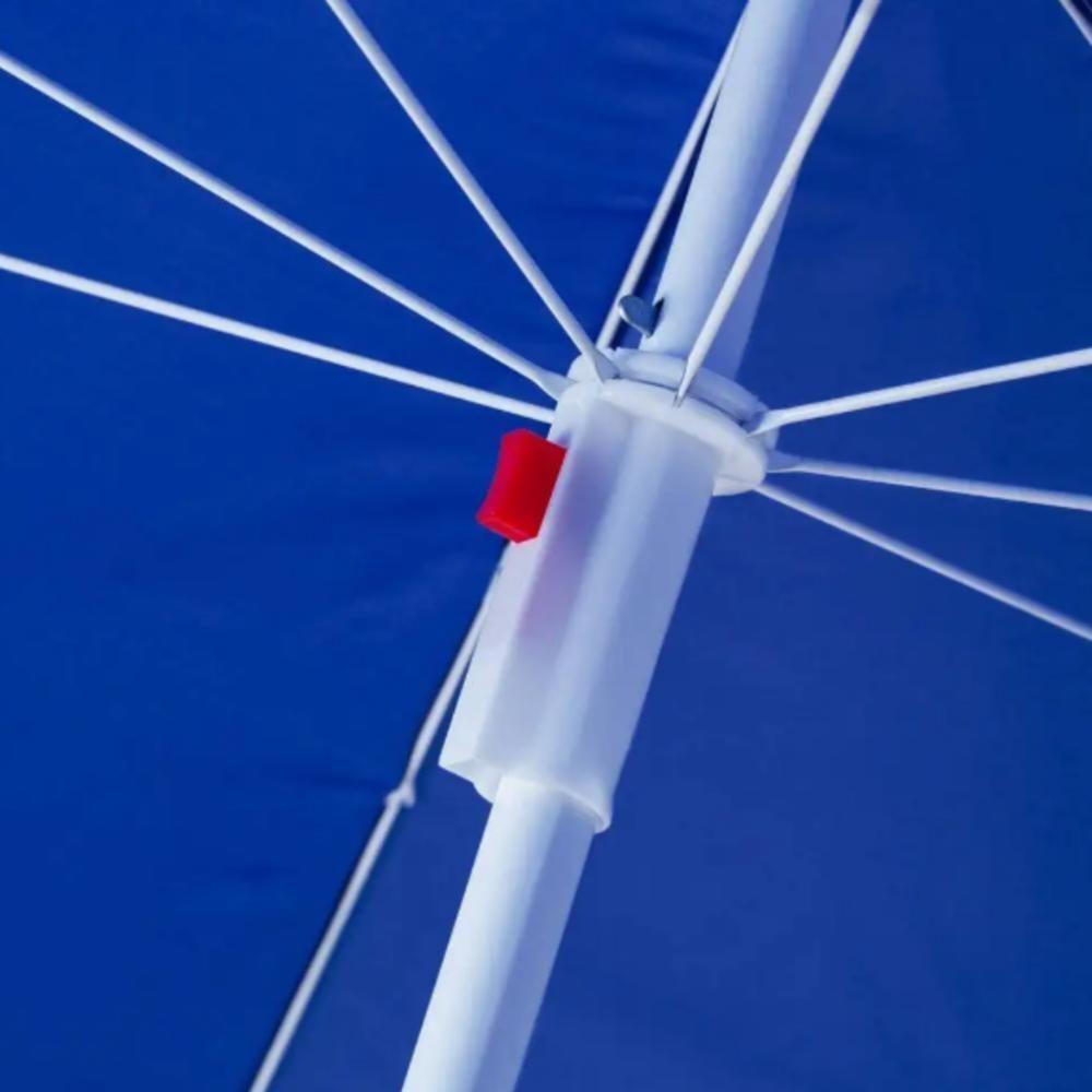 Miniatura Guarda-sol Gigante Articulado Com Proteção Uv Ombrelone Reforçado Para Praia E Piscina Azul