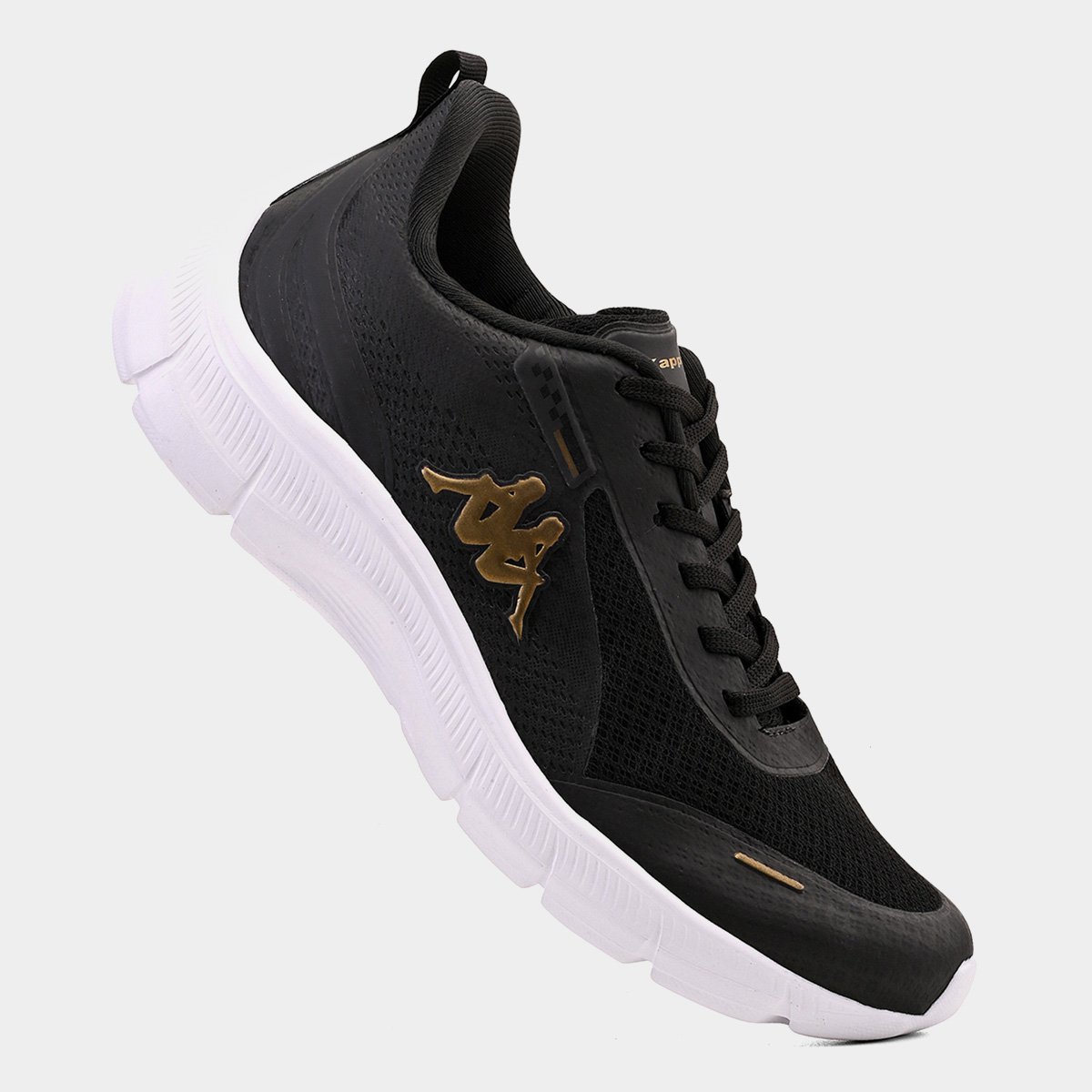 Miniatura Tênis Kappa Run 300 Masculino Preto+Dourado - 38