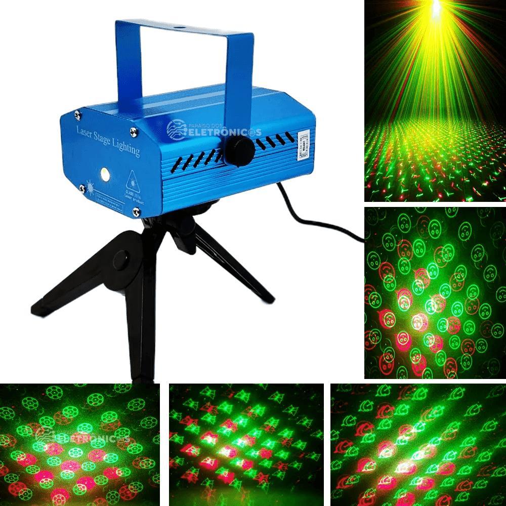 Miniatura Laser Projetor Holográfico Azul Led Pisca Estrela