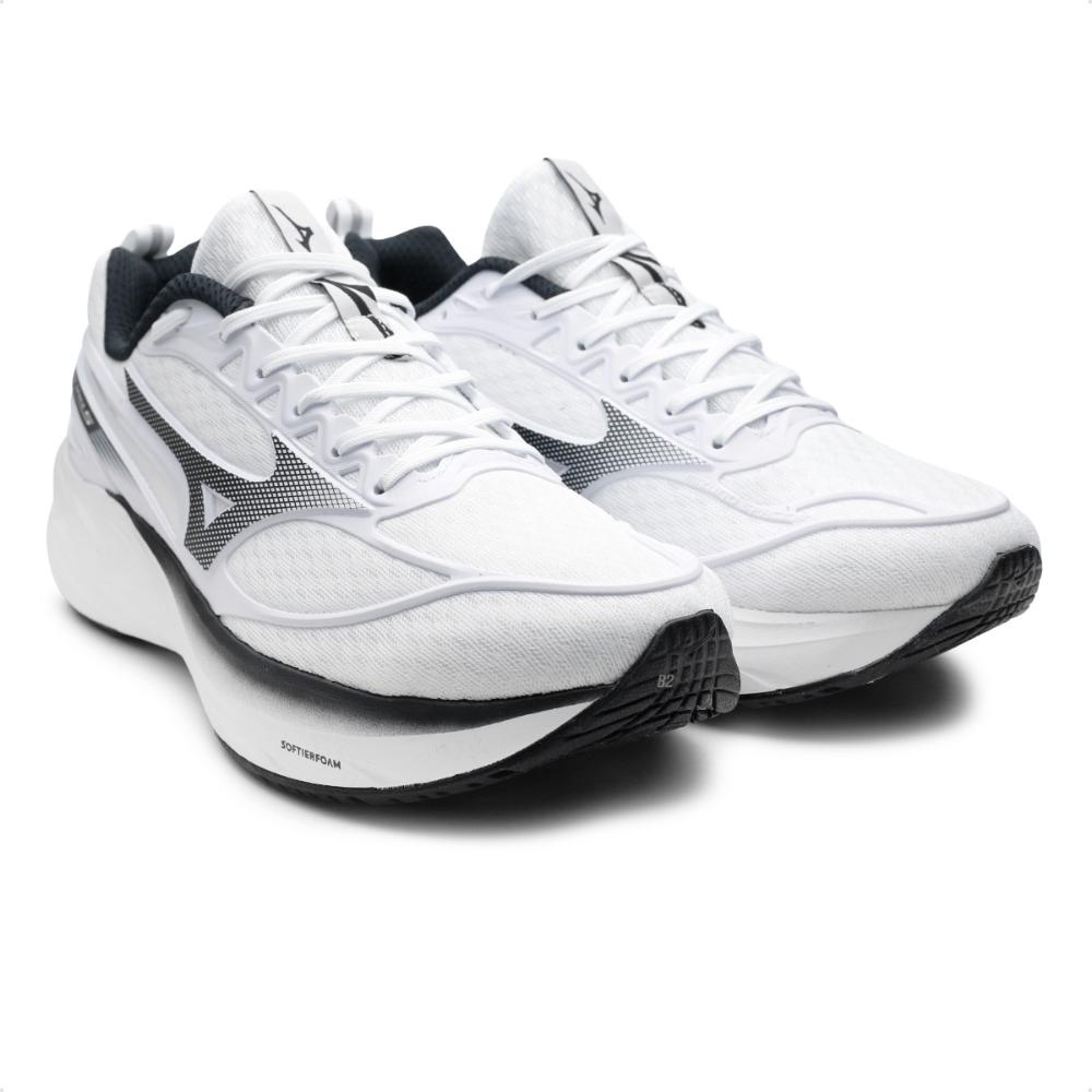 Miniatura Tênis Mizuno Space 5 Masculino Branco / Preto - 47