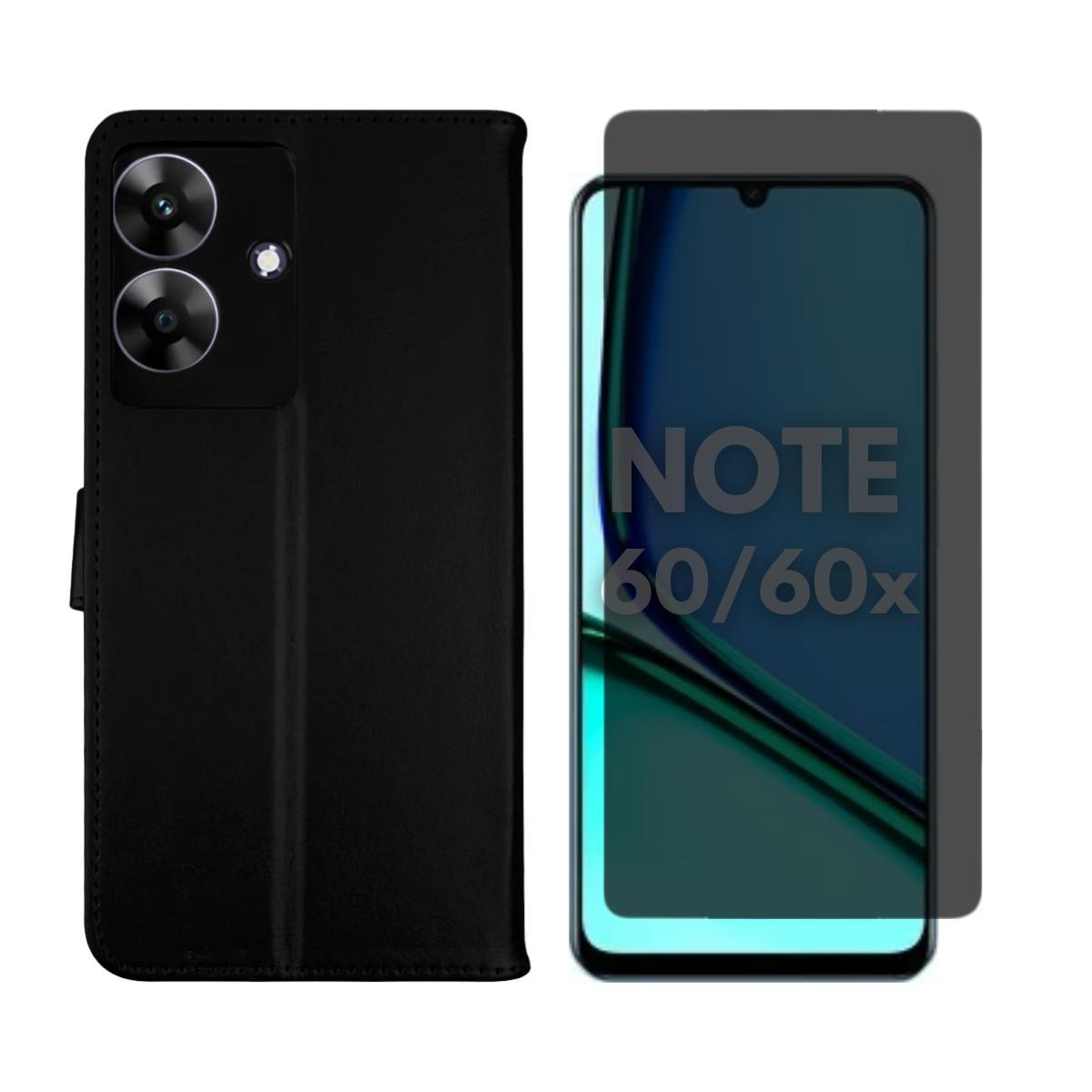 Miniatura Capa Carteira + Pel. Privativa Vidro Realme Note 60 / 60X