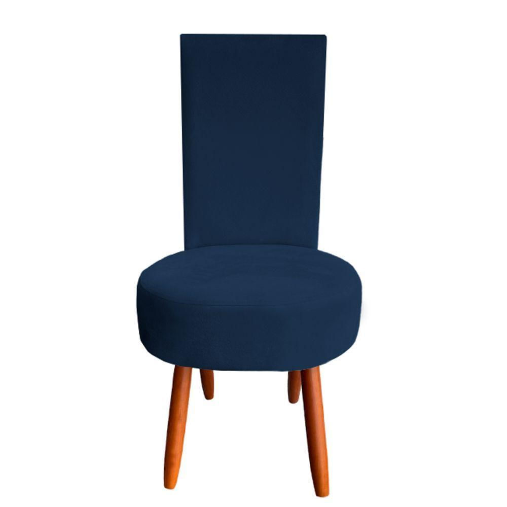 Miniatura Kit 04 Cadeiras De Jantar Lisboa Sued Azul Marinho D'classe Decor