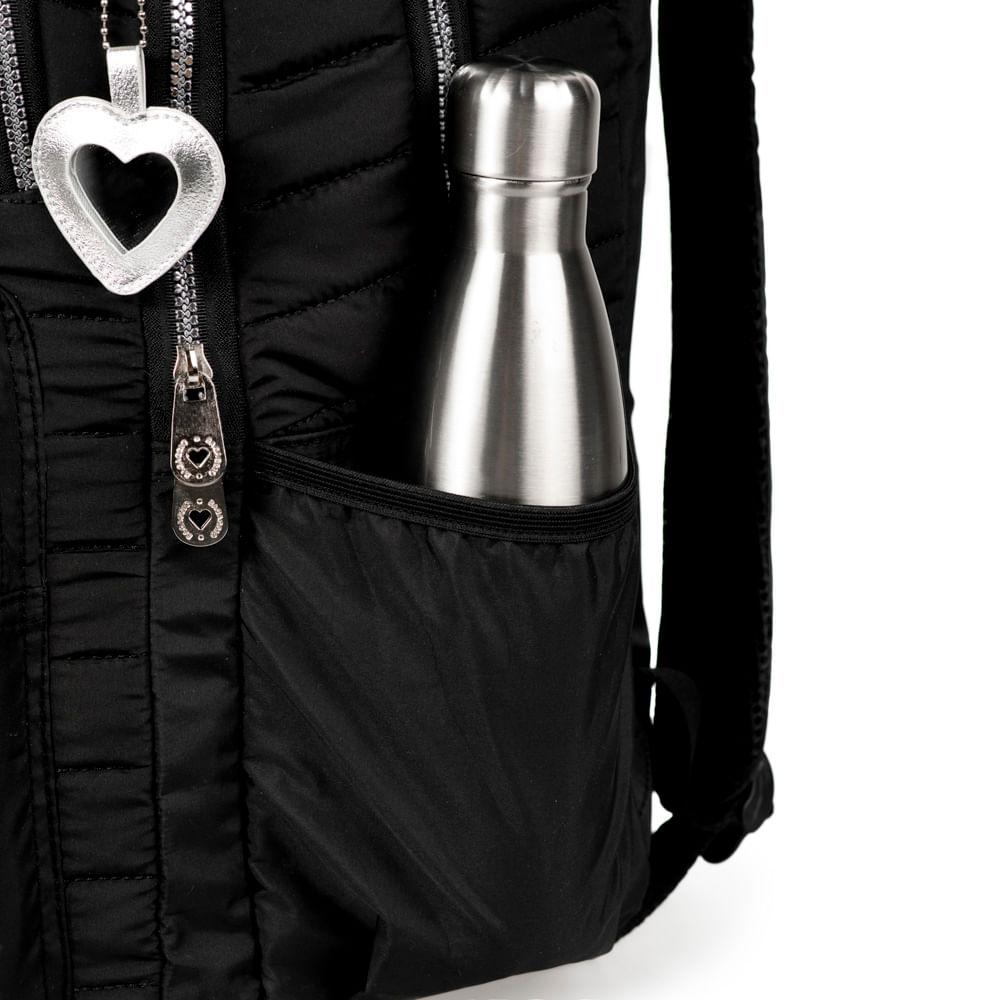 Mochila Escolar Feminina Juvenil  BG Girl Preta Preto