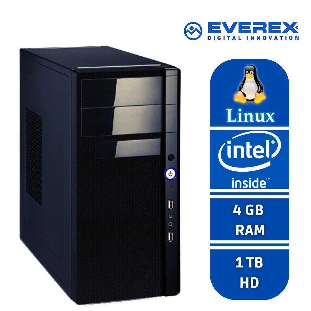 Miniatura Computador Dual Core, 4Gb , 1Tb Hd E Linux - Everex