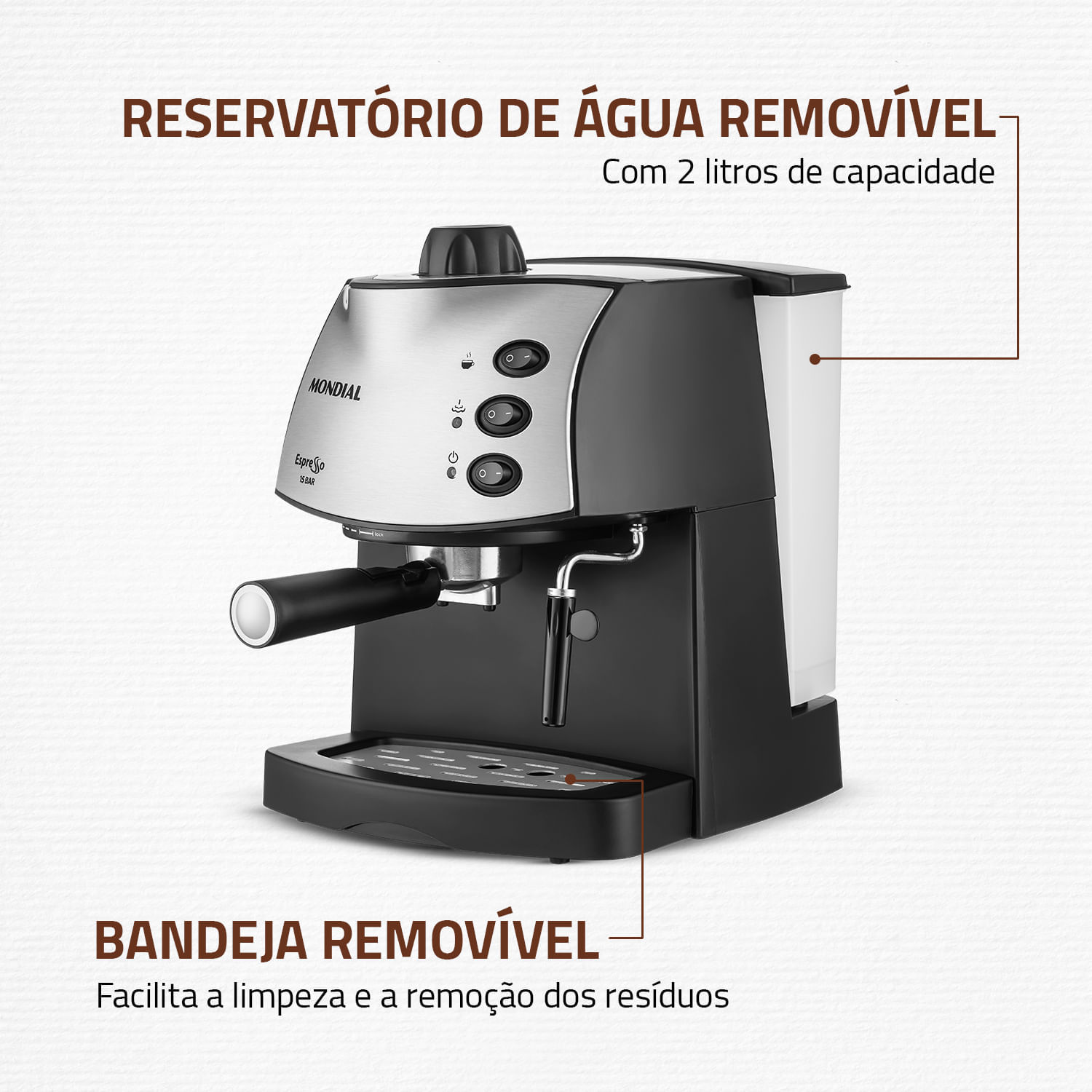Máquina de Café Expresso Mondial C-08 127V