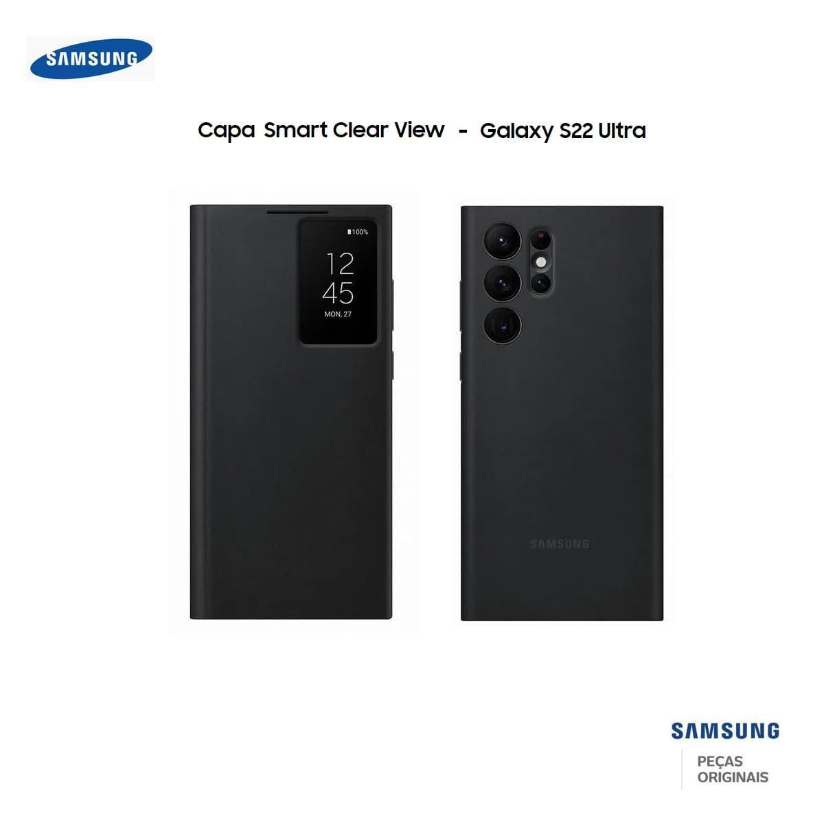 Miniatura Capa Smart Clear View Para Samsung Galaxy S22 Ultra