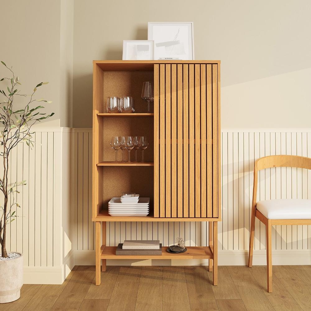 Miniatura Cristaleira Baixa Magna Porta Ripada Cabecasa Madeiramadeira Mel